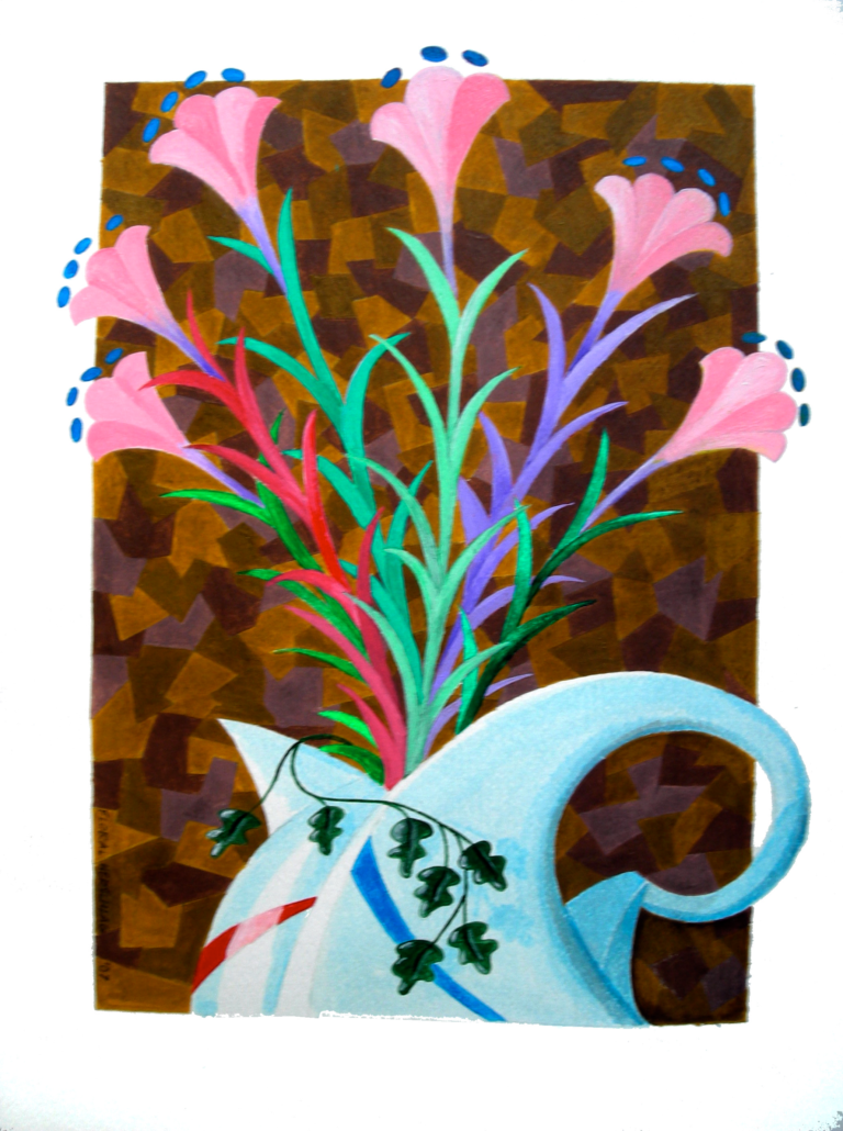 28 six pink blossoms